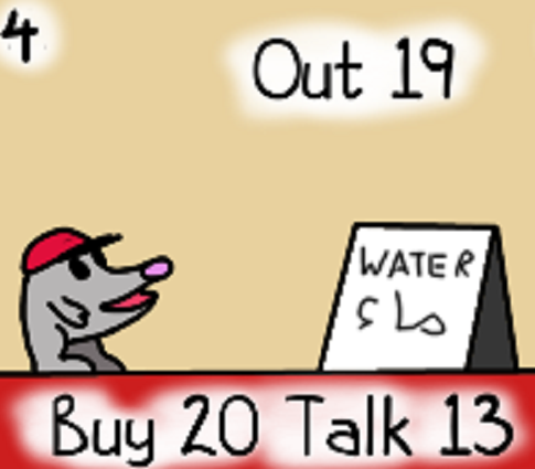 A rat runs a water shop