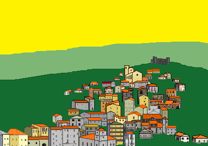 calabrian hillside town