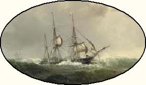 Ship sailing in rough weather