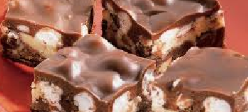 Rocky Road chocolate and marshmallow squares