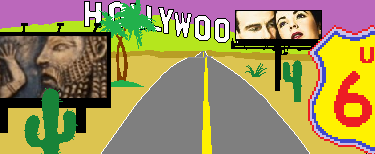 highway pointing to Hollywood