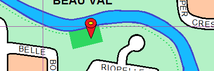 map of a spot by the river