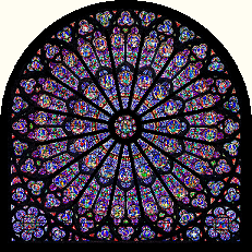 The Great Rose Window of Notre Dame Cathedral in Paris