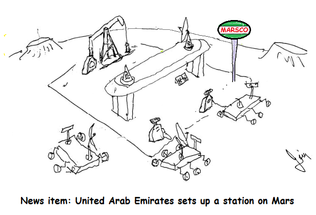 United Arab Emirates sets up gas station on Mars fuelling up rovers