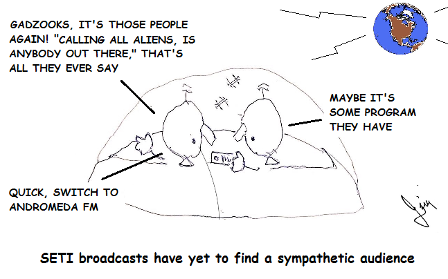 aliens hate SETI broadcast, switch to  Andromeda FM